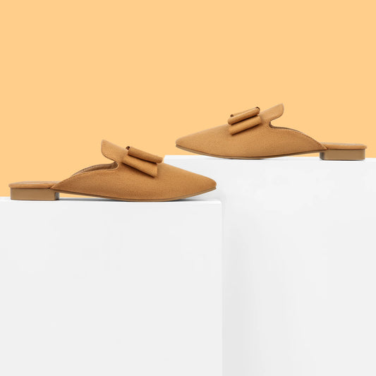Suede Leather Slip-On Mules shoes