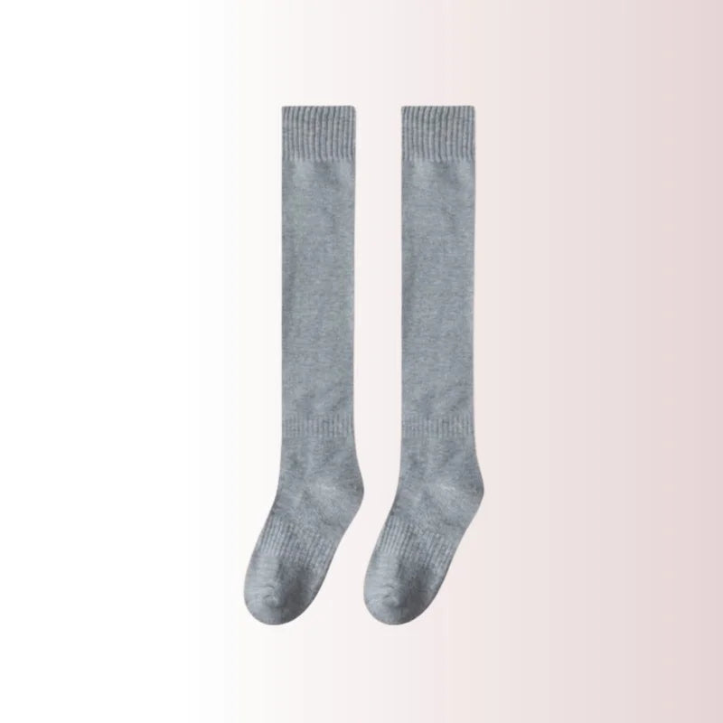 Classic Knit Leg Warmers Rib-Knit Knee-High Leg Warmer Socks