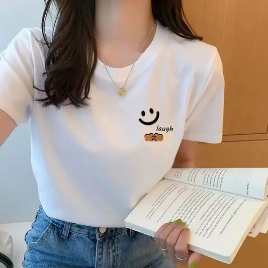 White T-shirt Short-sleeved