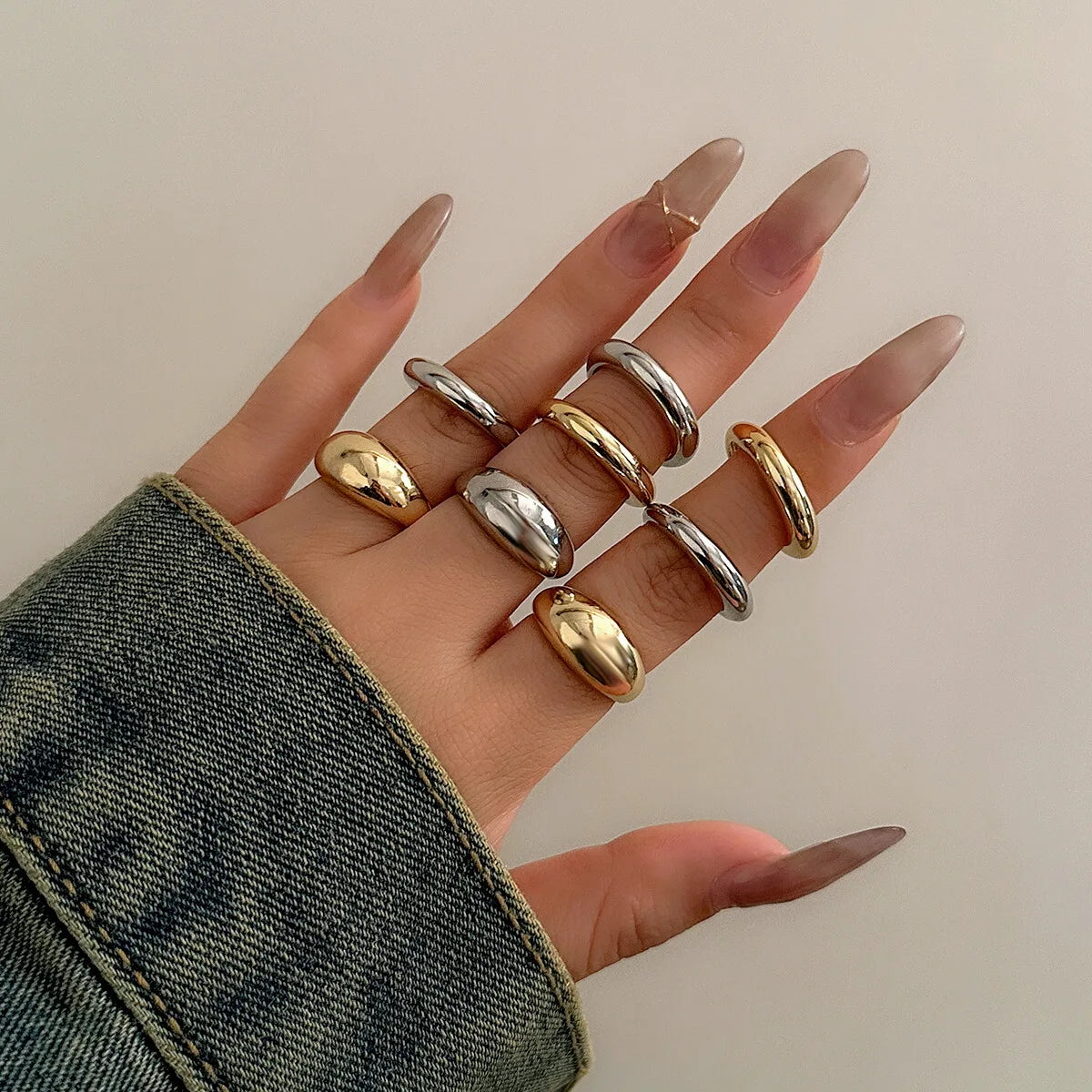 Chunky Open Smooth Surface Ring