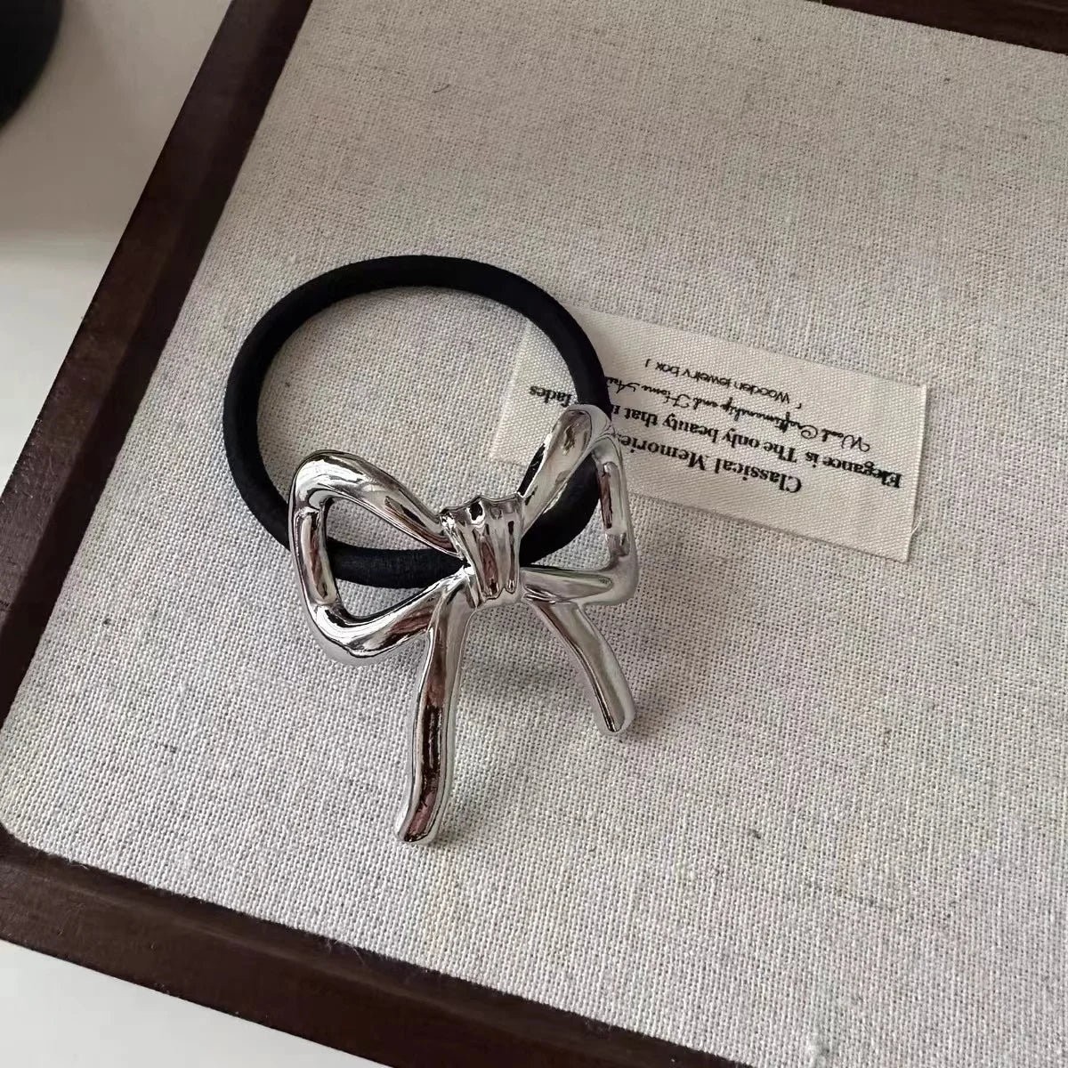 Sweet Hair Tie Alloy Bow
