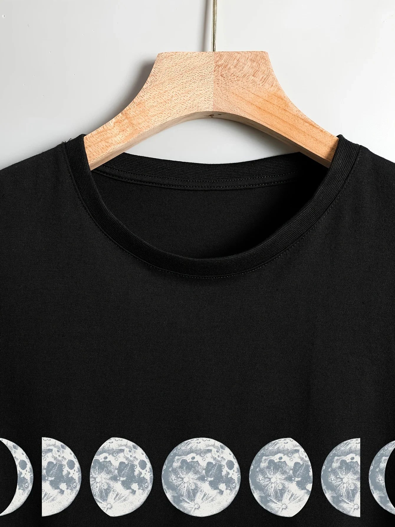 Moon Print Crew Neck T-shirt