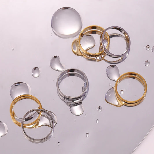 Stainless Steel Gold Plated Knuckle Ring