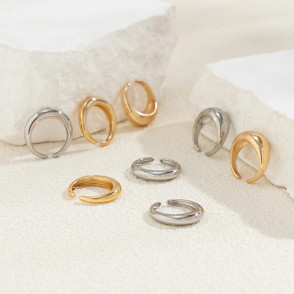 Chunky Open Smooth Surface Ring