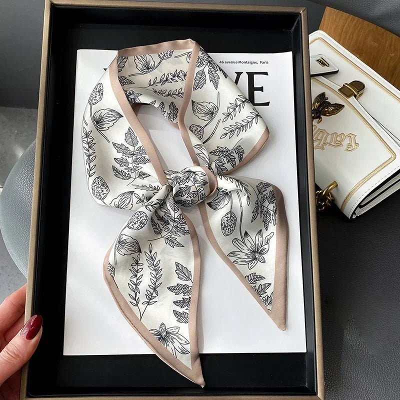 Fashion Print Hair Ribbon Scarf