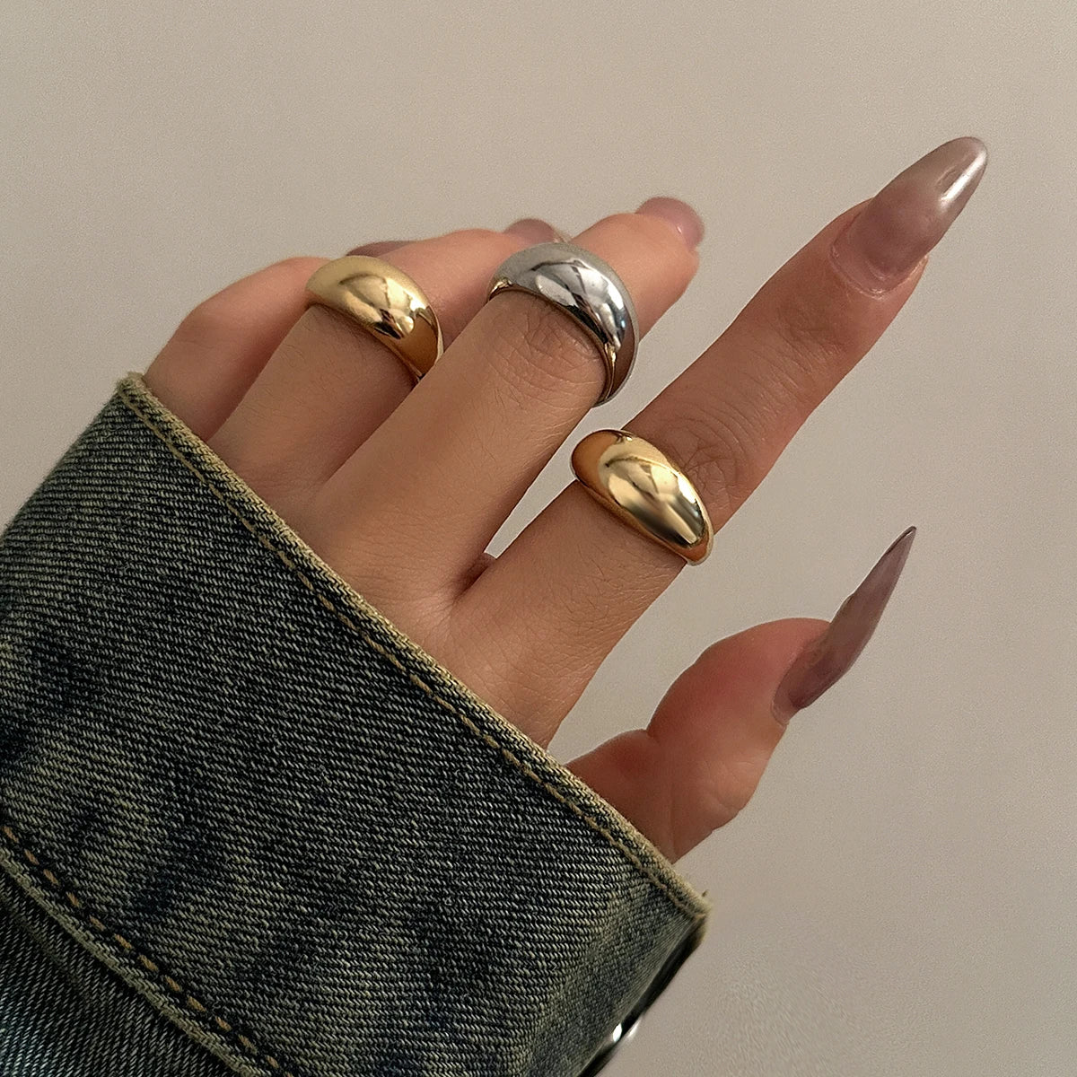 Chunky Open Smooth Surface Ring