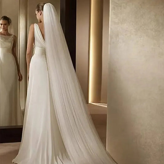 Elegant Bridal Veil with Comb 3 Meter Wedding Accessories