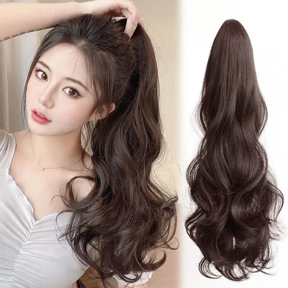 Long Straight Claw Clip On Ponytail Hair Extensions