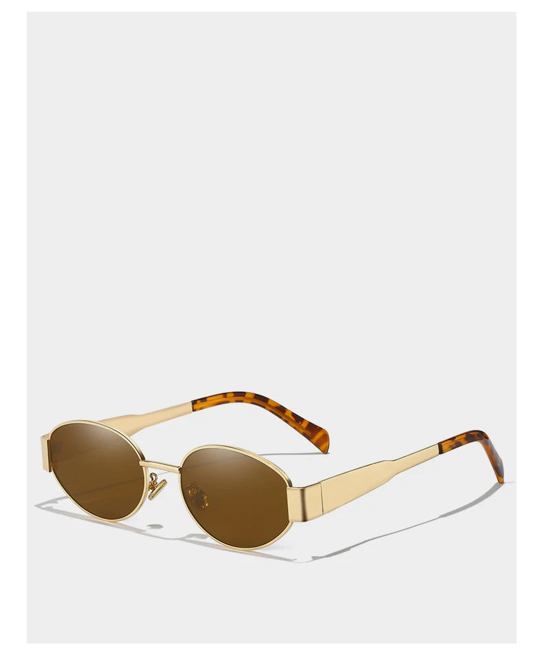 UV400 Sun Glasses Alloy Oval Eyewear