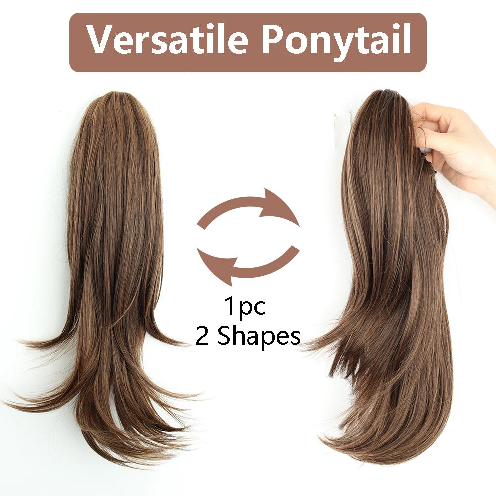 Synthetic Claw Clip Ponytail Hair Extension