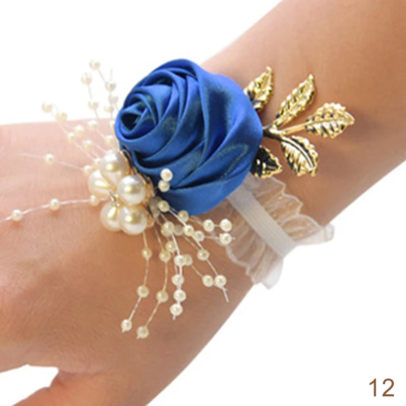 Bridesmaid Faux Rose Bracelet