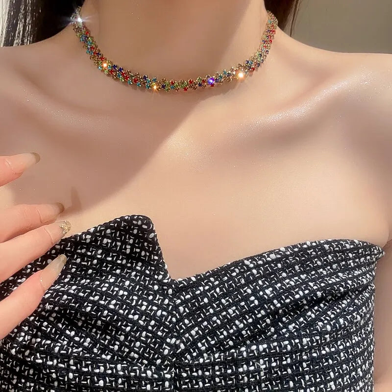 Full Rhinestone Choker Necklace