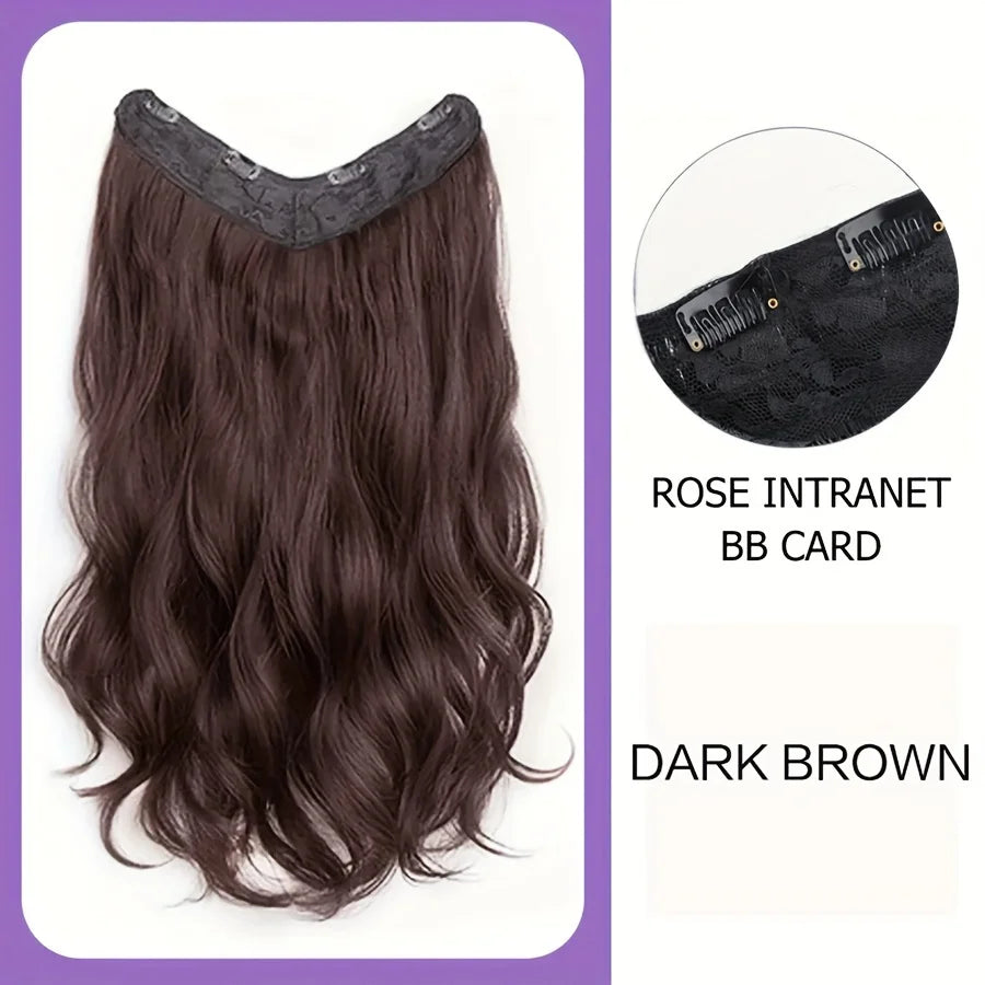 Synthetic Long Wavy U-shaped Clip In Hair Extensions