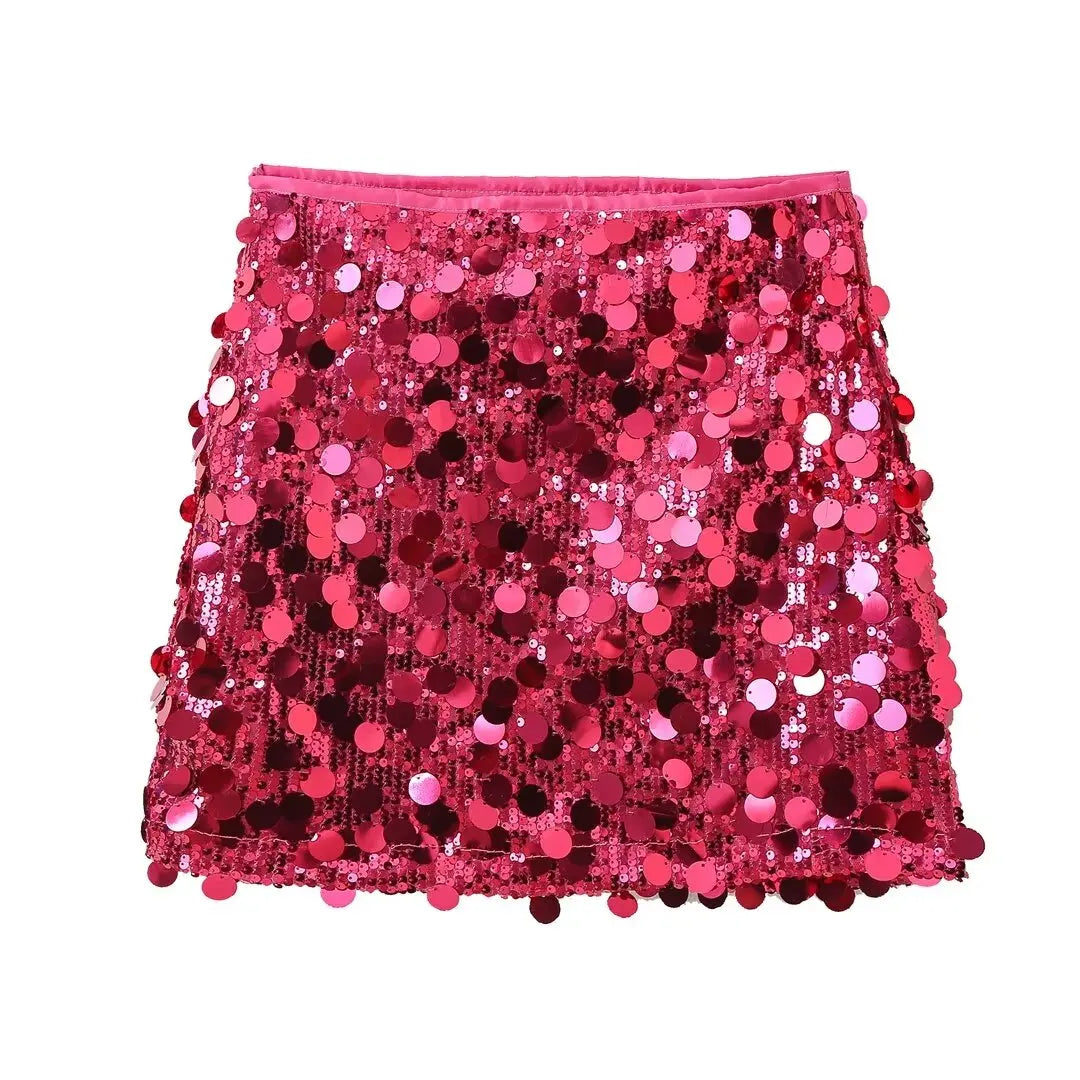 Mini Skirt Vintage High Waist