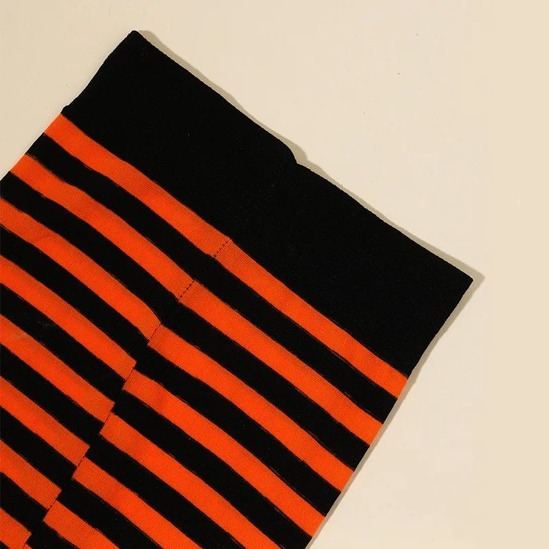 Goth Style Punk Women Striped Rainbow Long Tights