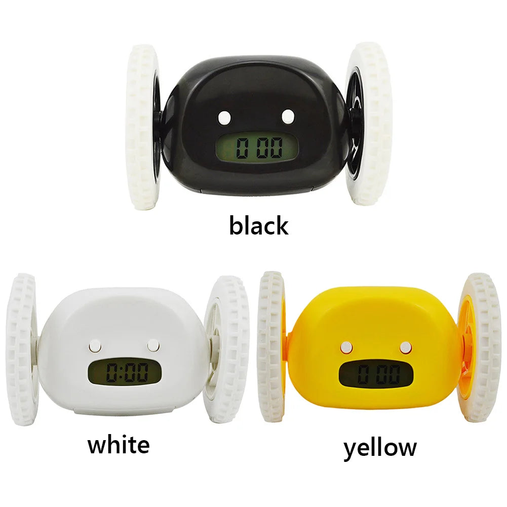 Move Jump Alarm Clock on Wheels