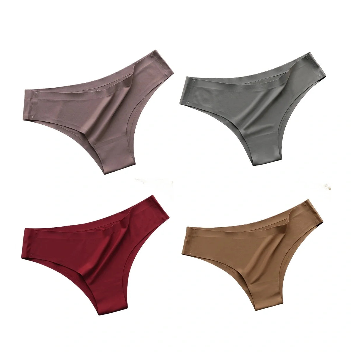 4PCS/Set Seamless Panties Ice Silk