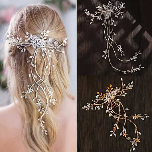 Crystal Pearl Bridal Tiaras Accessories