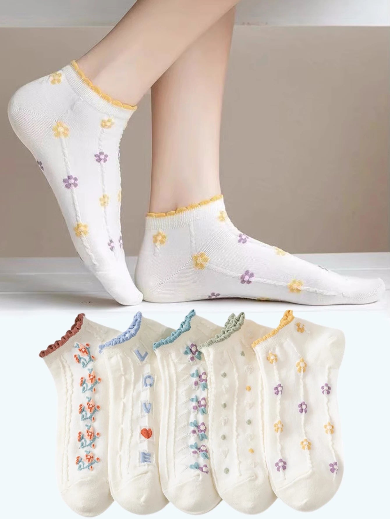 Teddy Bear Ankle Socks