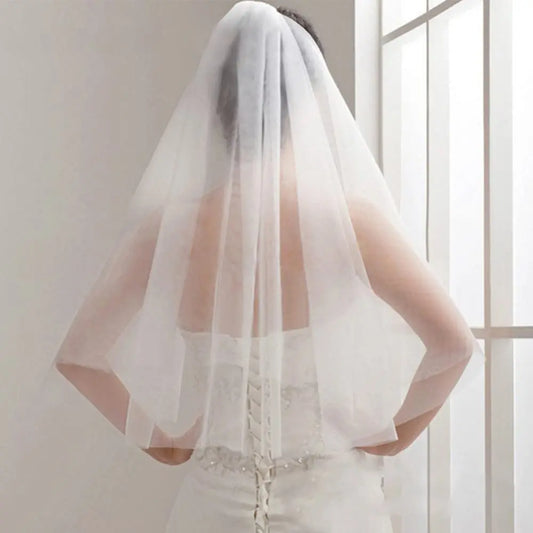 Short Wedding Veil With Comb Mariage Accessories