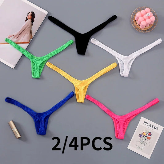 2/4pcs New Deep V Thong  Women Underwear