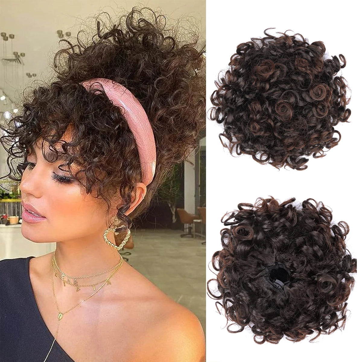 Hair Bun Clip In Ponytail Hair Extensions