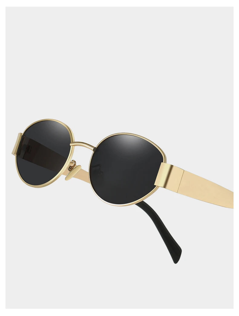 UV400 Sun Glasses Alloy Oval Eyewear