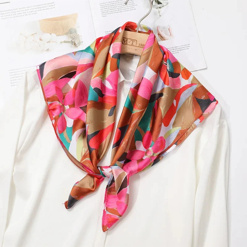 70X70cmPrinted Women's Scarf Pashmina Silk Scarf
