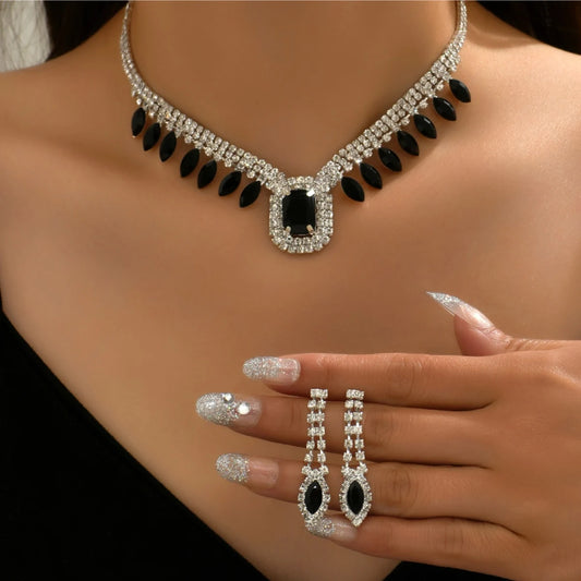 Crystal rhinestones women's jewelry set
