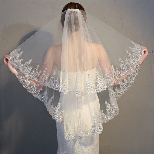 Women's Sequins Edge Bride Wedding Accessories