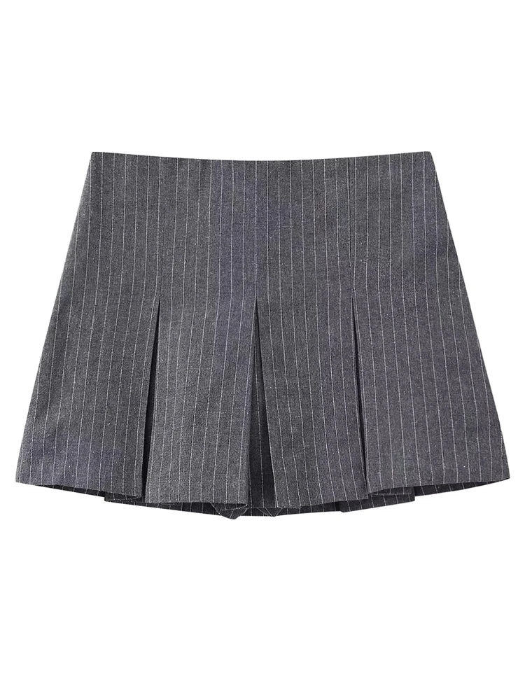 Striped Bermuda Shorts Woman Casual Mini Shorts
