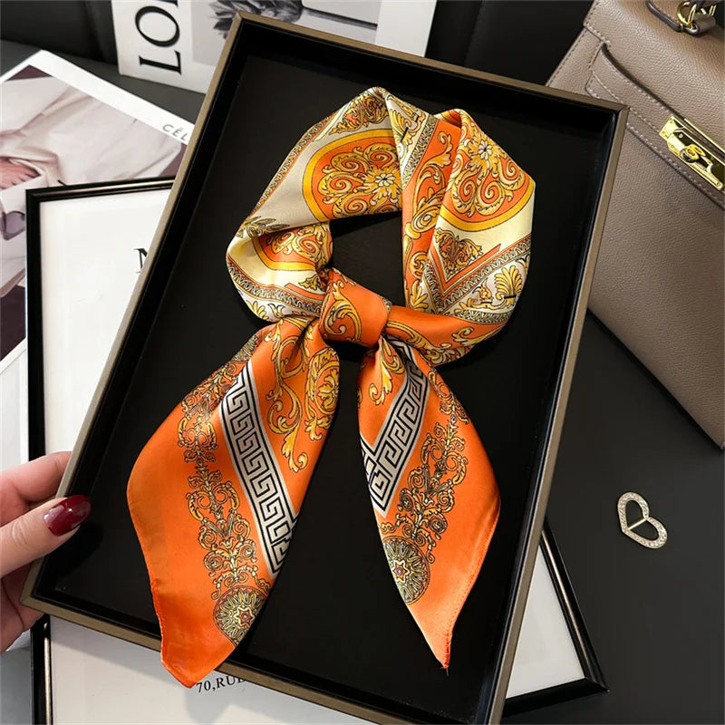 70X70cmPrinted Women's Scarf Pashmina Silk Scarf