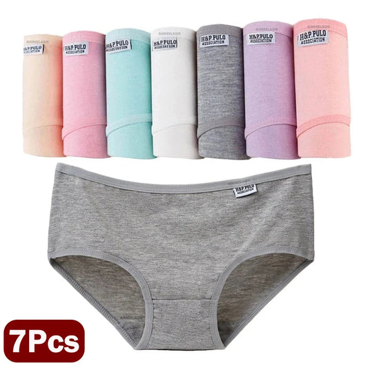 7Pcs/Lot Plus Size Underwear Women's Panties Cotton