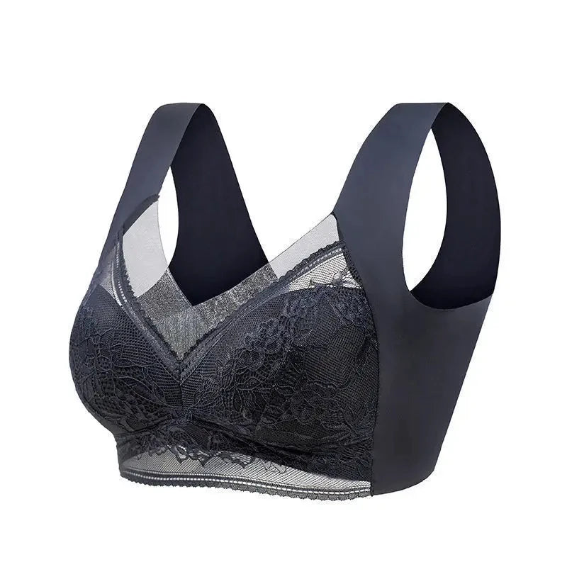 Women Large Bra Push Up Ice Silk Seamless