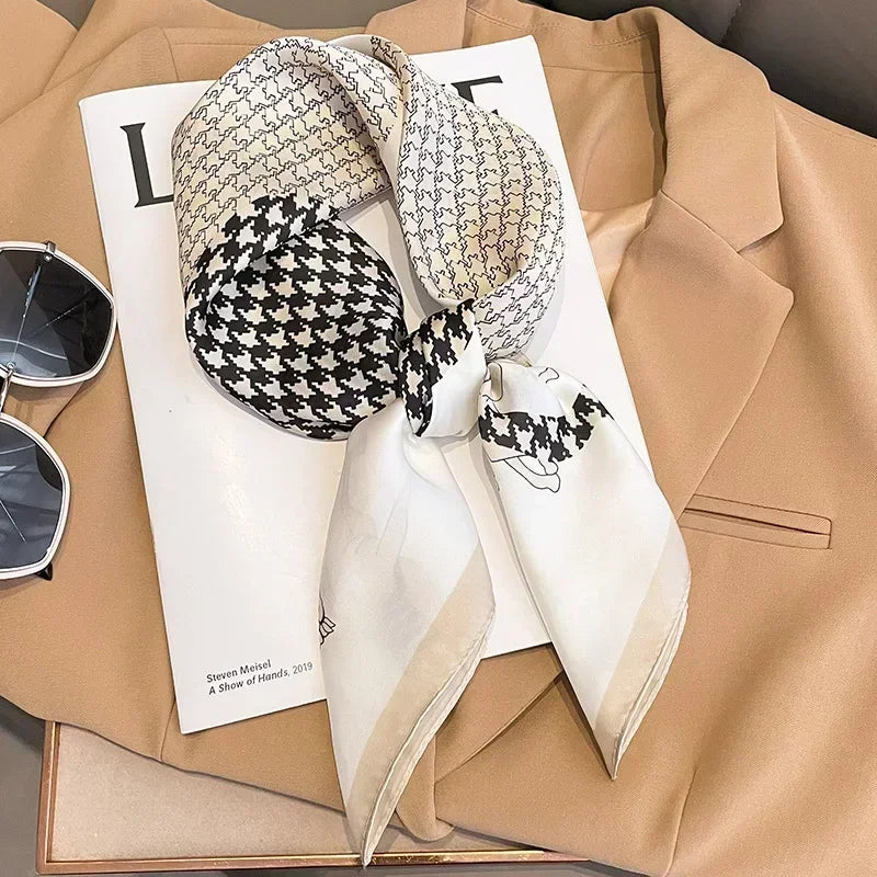Luxury Design Print Silk Square Scarf