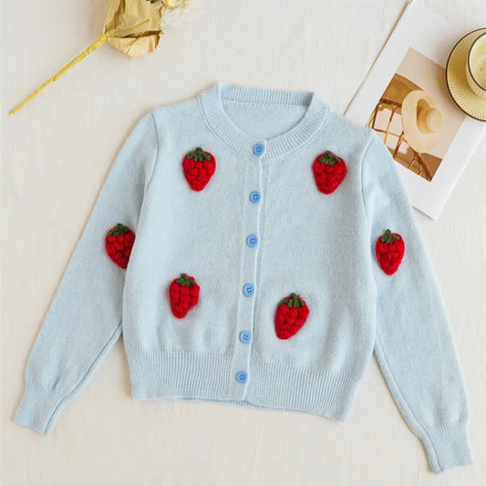 3D Strawberry Cashmere Sweater
