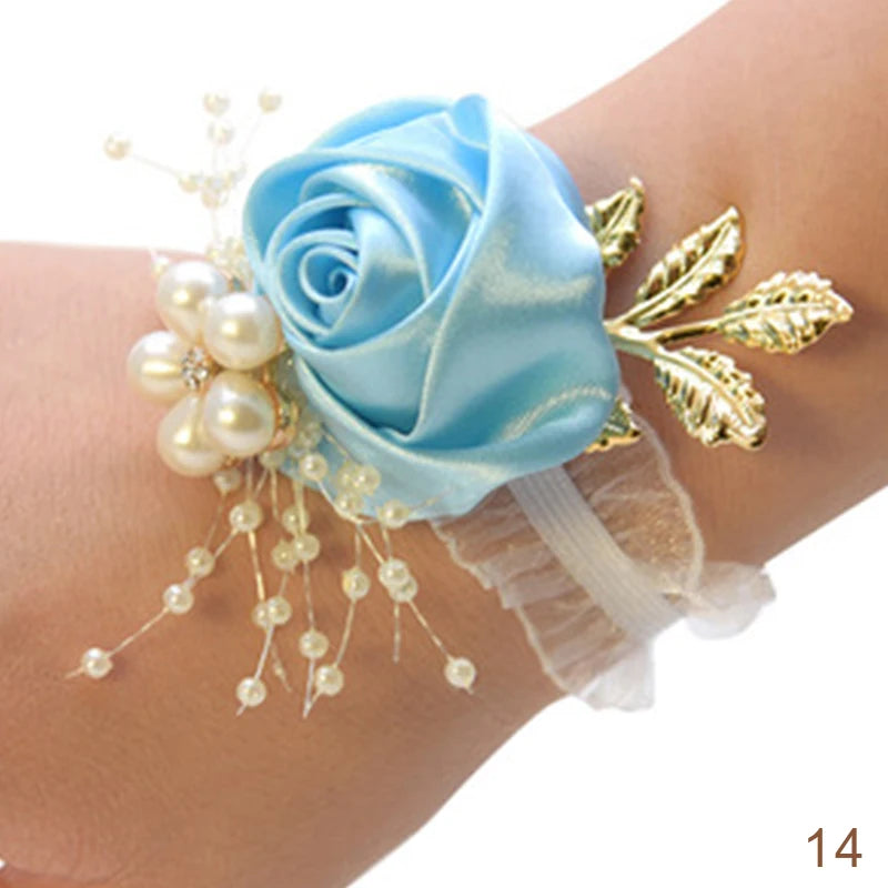 Bridesmaid Faux Rose Bracelet
