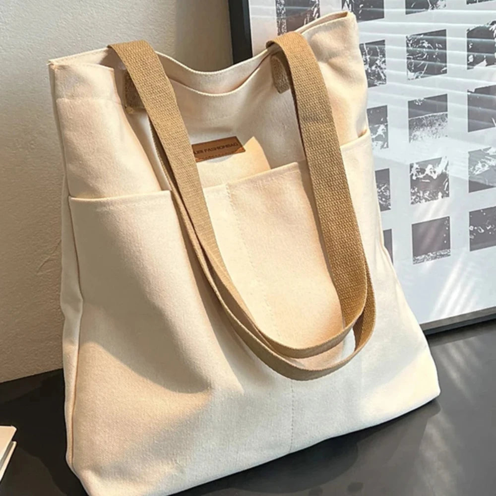 Women's Tote Bag Canvas Sewing Thread Large Capacity