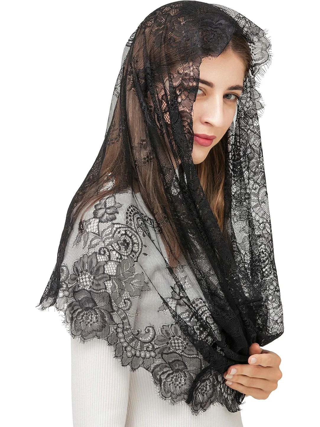 Black Lace Veil Spanish Style