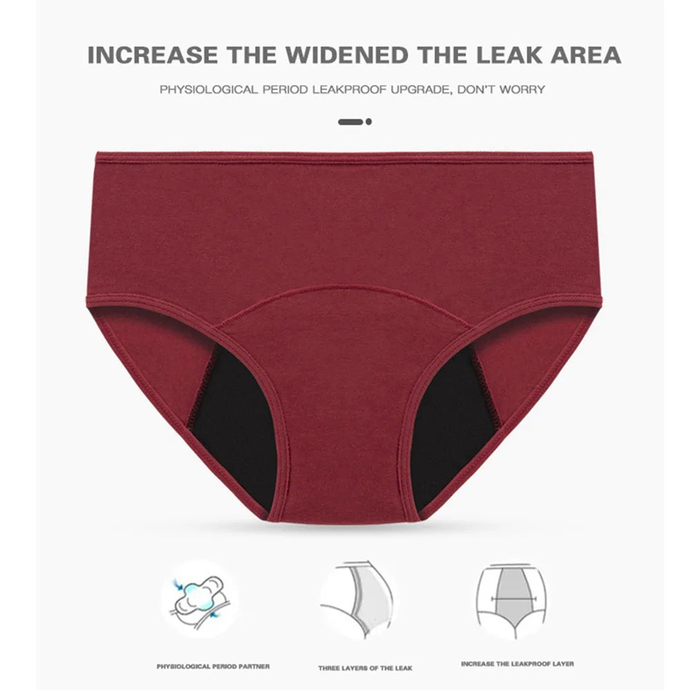 Women's cotton briefs Low Waist Physiological Period Underwear