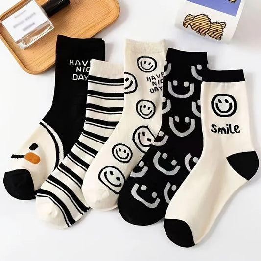Happy Face Crew Socks