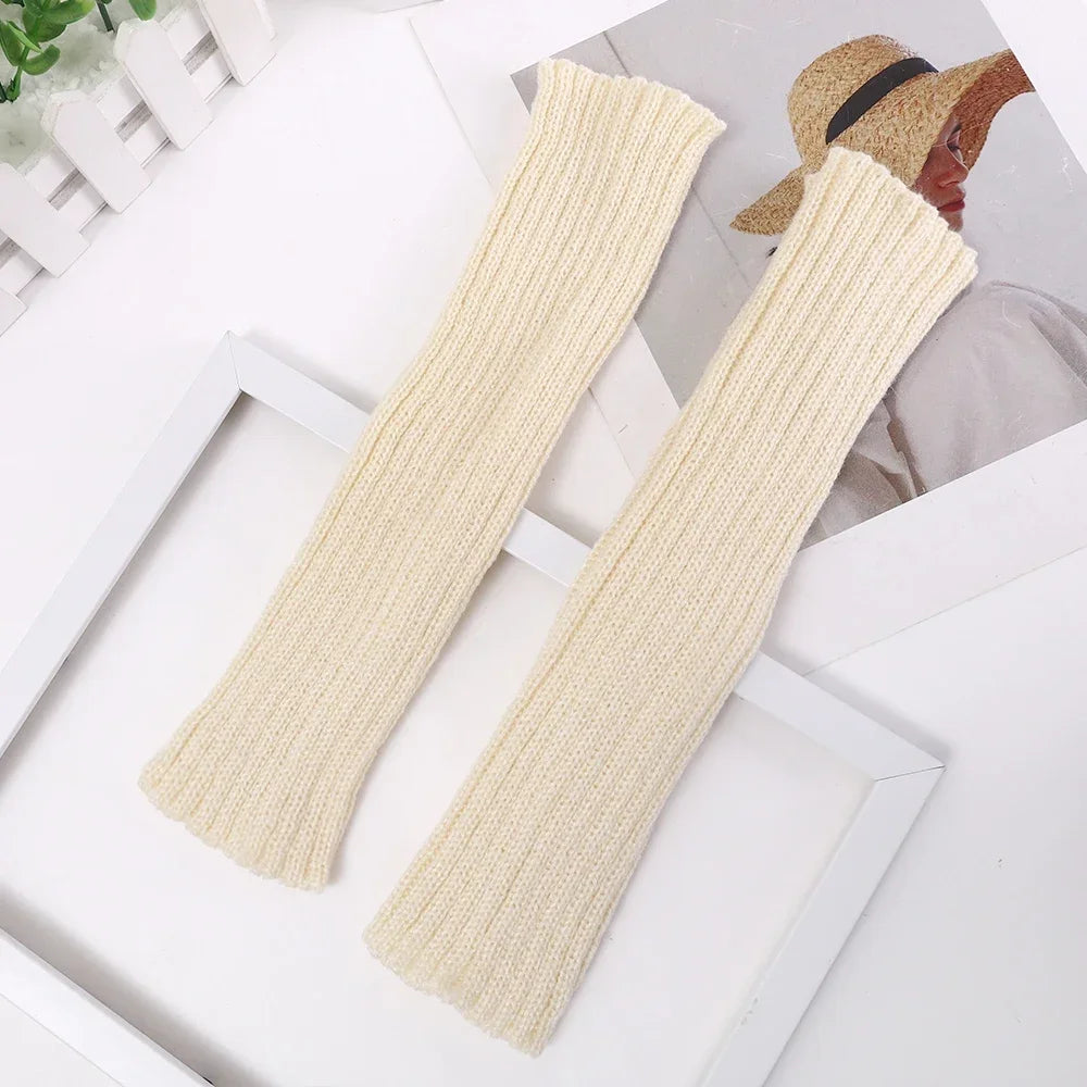 Knitted Arm Warmer Long Fingerless Gloves