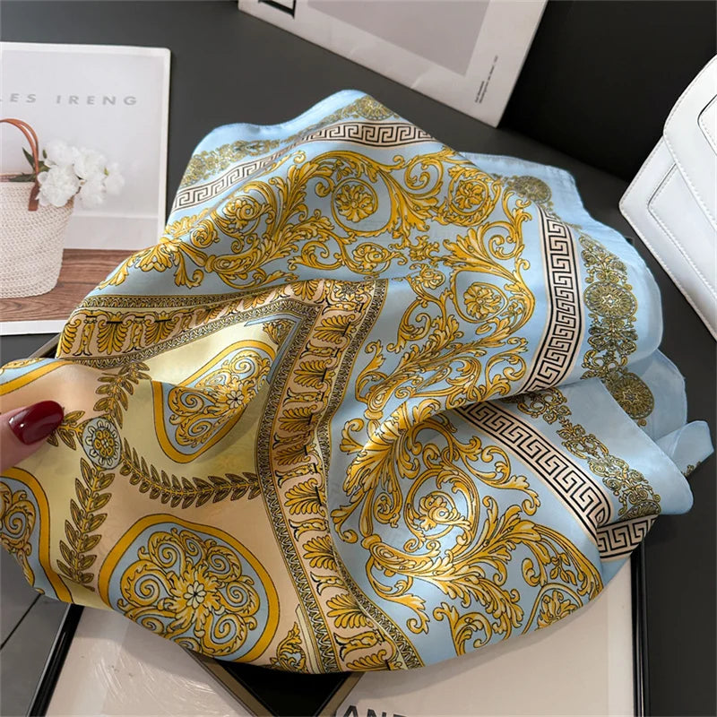 70X70cmPrinted Women's Scarf Pashmina Silk Scarf