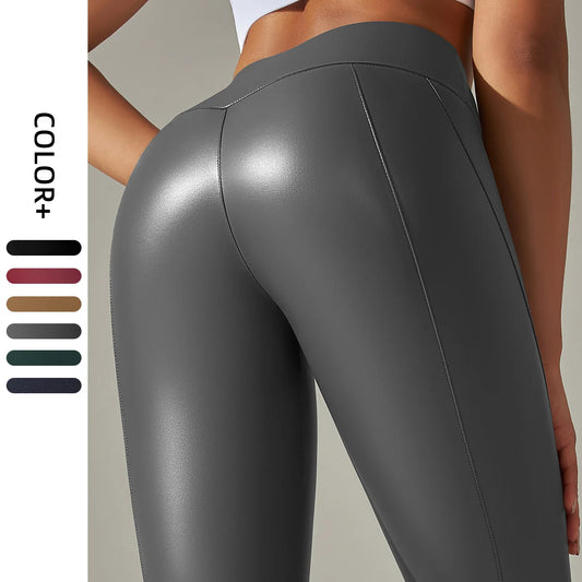 Women Sexy Skinny PU Leather Pants High Waist