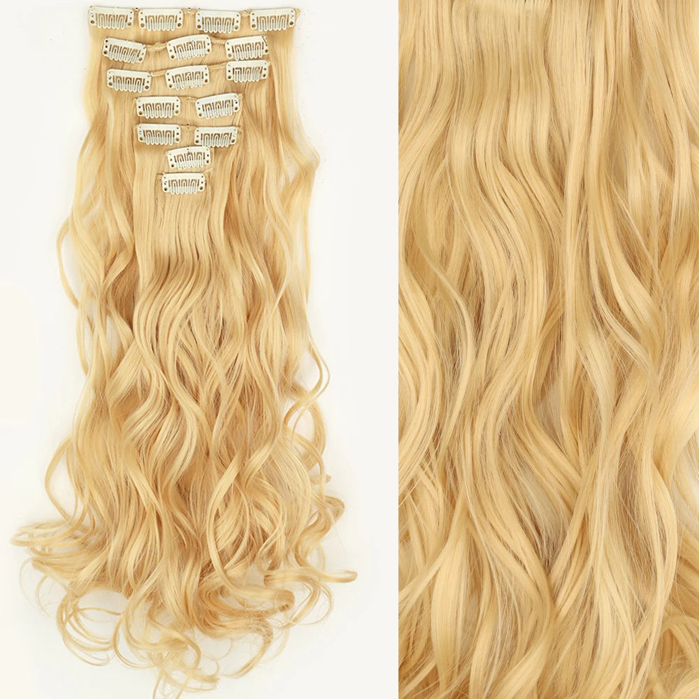 7Pcs/Set 16 Clips Hair Extension