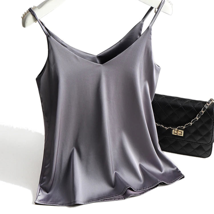 Spaghetti Strap Top Women Halter V Neck Basic