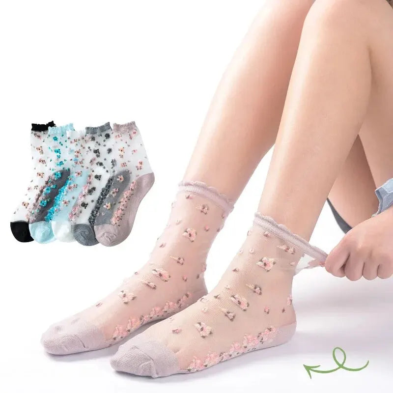 Lace Ruffle Soft Cotton Women's Socks