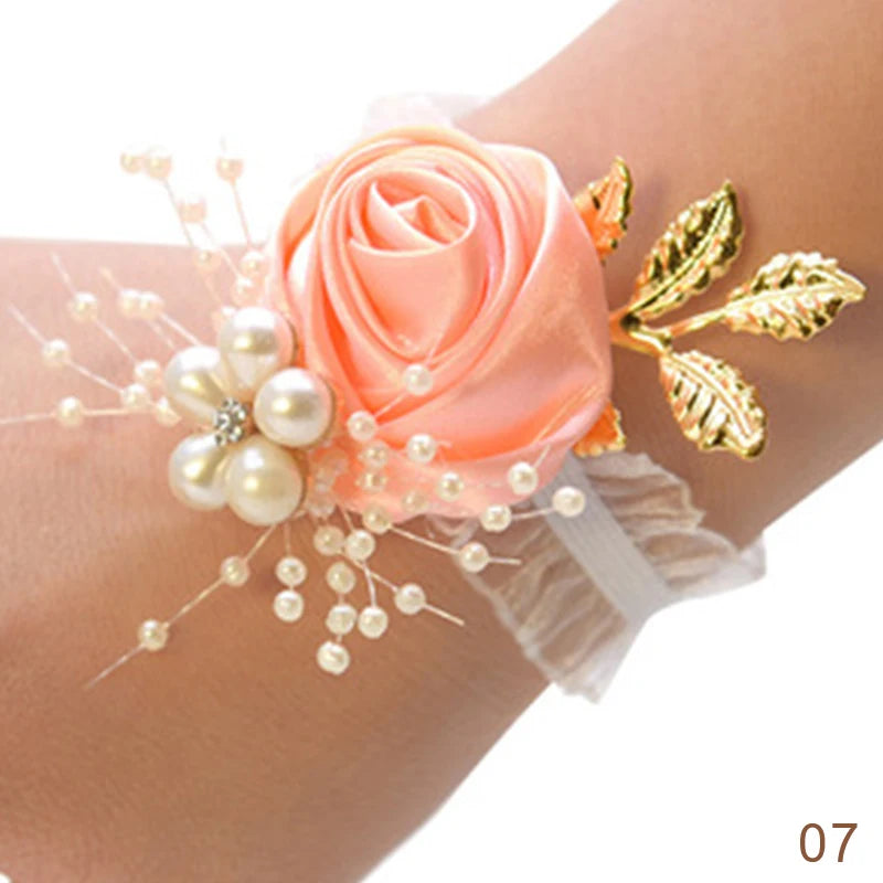 Bridesmaid Faux Rose Bracelet