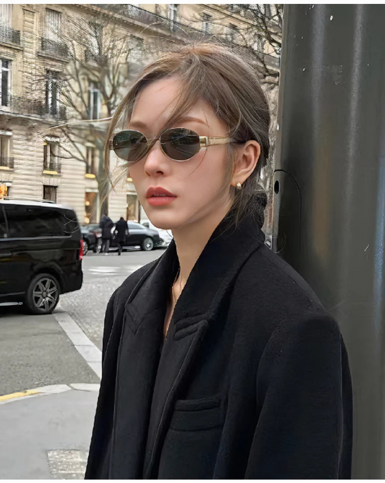 UV400 Sun Glasses Alloy Oval Eyewear