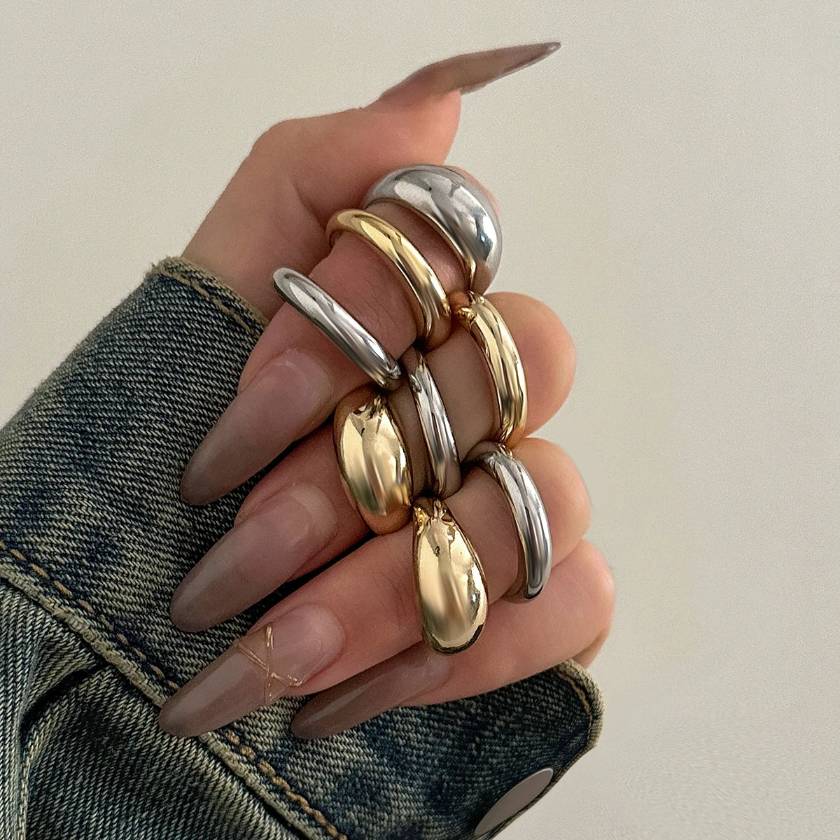 Chunky Open Smooth Surface Ring